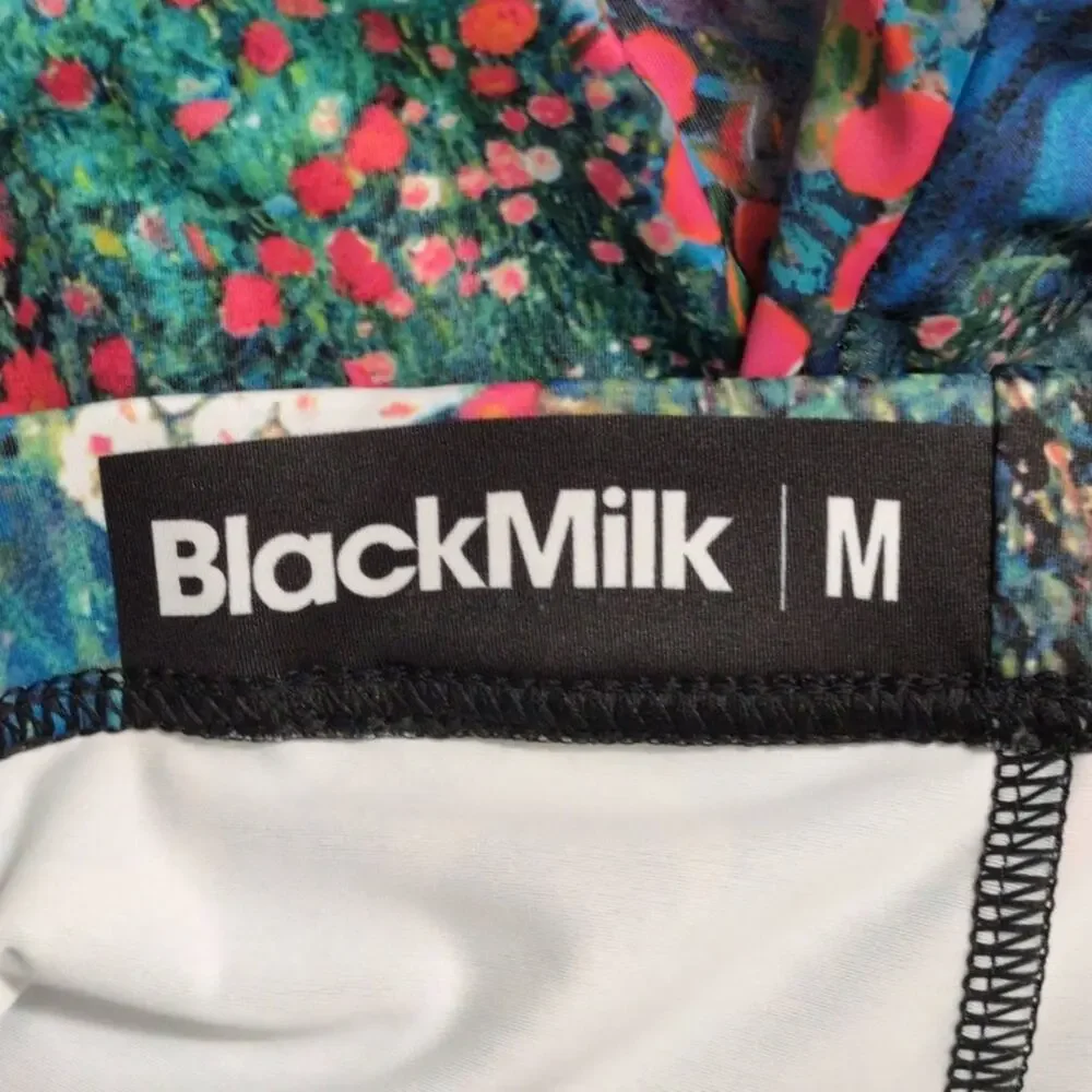 BlackMilk Multi-Color Floral Vibrant Art Inspired Leggings Pants M - Picture 6 of 9